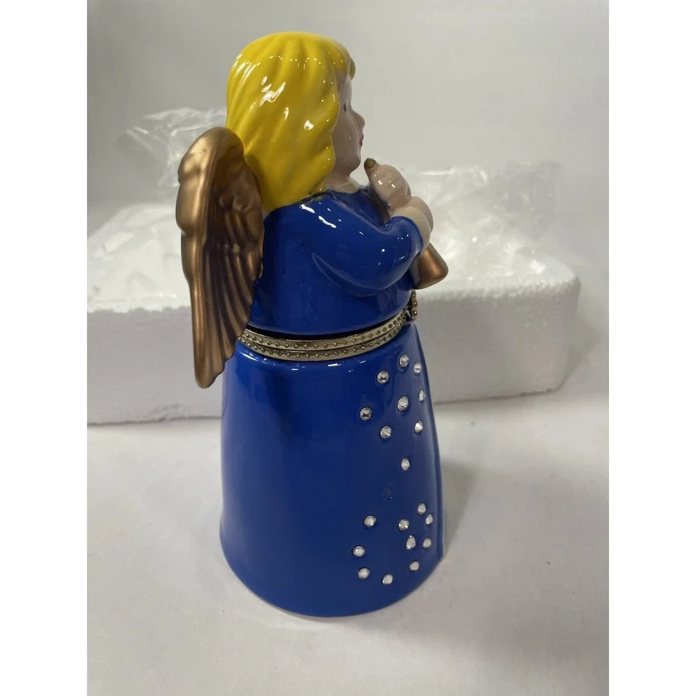 Mr Christmas Porcelain Angel Hinged Music Box 